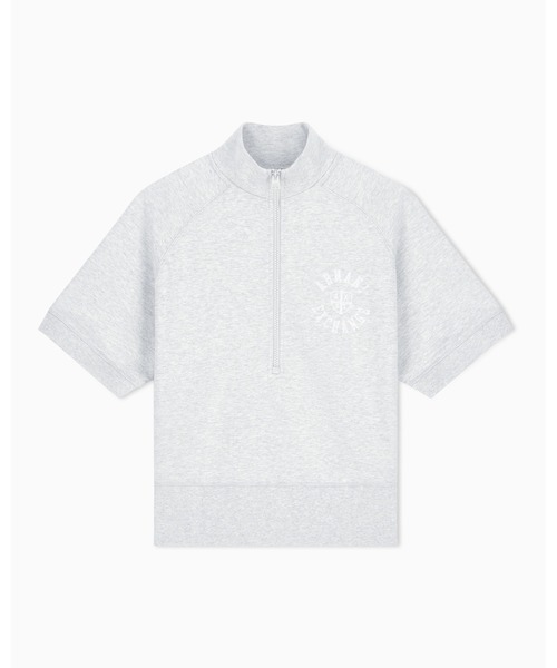 ARMANI EXCHANGE(アルマーニエクスチェンジ)の「【A|X アルマーニ エクスチェンジ】CO エンブロイダリーロゴ ハーフジップ 半袖スウェットプルオーバー(スウェット・レディース・グレー・MEDIUM/LARGE/X-SMALL/X-LARGE/SMALL)」の6枚目の写真