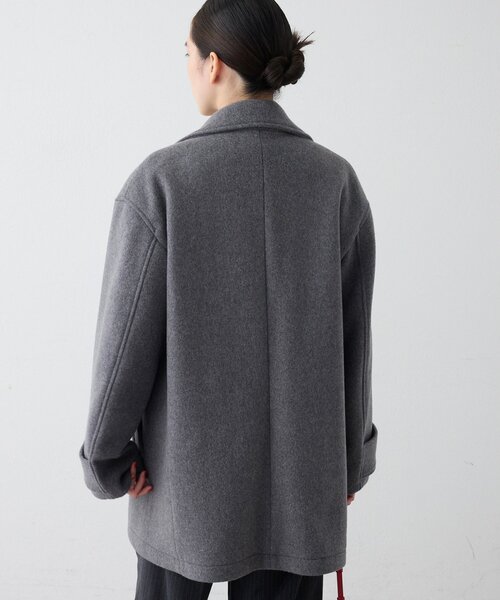 THE PAUSE(ザ ポーズ)の「〈WEB限定カラーあり〉【THE PAUSE】二重織ビーバーPコート(ピーコート・レディース・キャメル/グレー/ネイビー・FREE)」の7枚目の写真