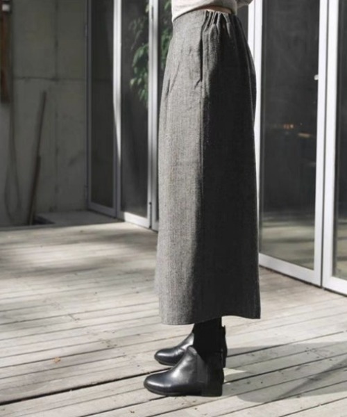 deux amour(ドゥーザムール)の「クロップド丈ワイドパンツ(その他パンツ・レディース・チャコールグレー/ブラック・M/L)」の6枚目の写真