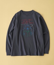 ogawa natsumi（オガワ ナツミ）デザインプリントロングスリーブTシャツ