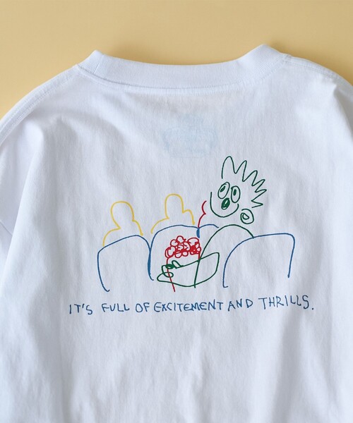 coen（コーエン）の「ogawa natsumi（オガワ ナツミ）デザインプリントロングスリーブTシャツ（Tシャツ/カットソー・メンズ・ライム/ブラック/ホワイト・S/XL/L/M）」の7枚目の写真