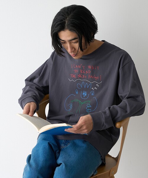 coen（コーエン）の「ogawa natsumi（オガワ ナツミ）デザインプリントロングスリーブTシャツ（Tシャツ/カットソー・メンズ・ライム/ブラック/ホワイト・S/XL/L/M）」の20枚目の写真
