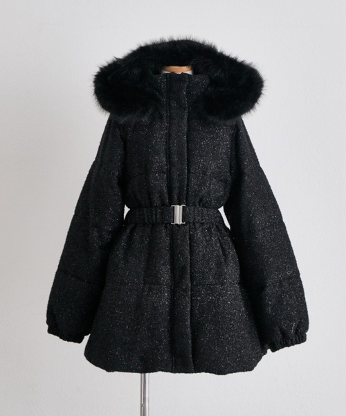 OLIVE des OLIVE(オリーブデオリーブ)の「Snow fur ミドルエコダウン(ダウンジャケット/コート・レディース・ブラック/ピンク/サックスブルー/アイボリー・FREE)」の13枚目の写真