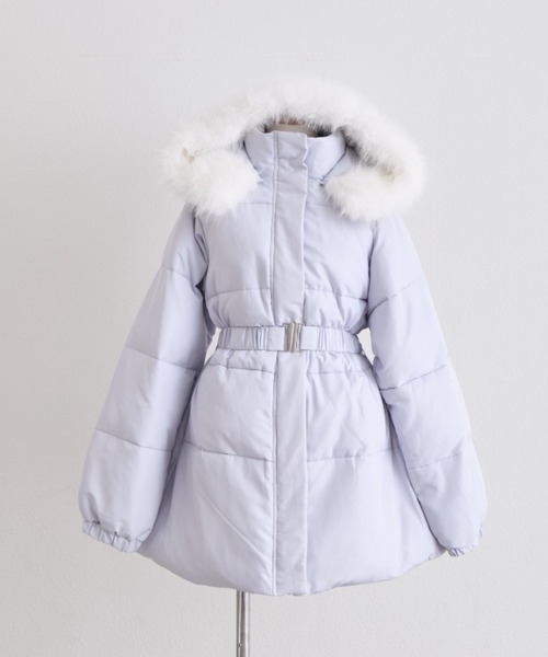 OLIVE des OLIVE(オリーブデオリーブ)の「Snow fur ミドルエコダウン(ダウンジャケット/コート・レディース・ブラック/ピンク/サックスブルー/アイボリー・FREE)」の15枚目の写真
