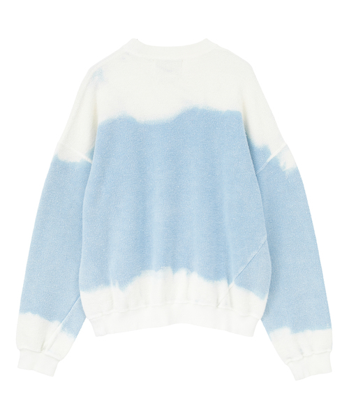 SOFFITTO(ソフィット)の「【NOMARHYTHM TEXTILE/ノーマリズムテキスタイル】HandDyed Reverse Twist Sweat(スウェット・レディース・サックスブルー・FREE)」の2枚目の写真