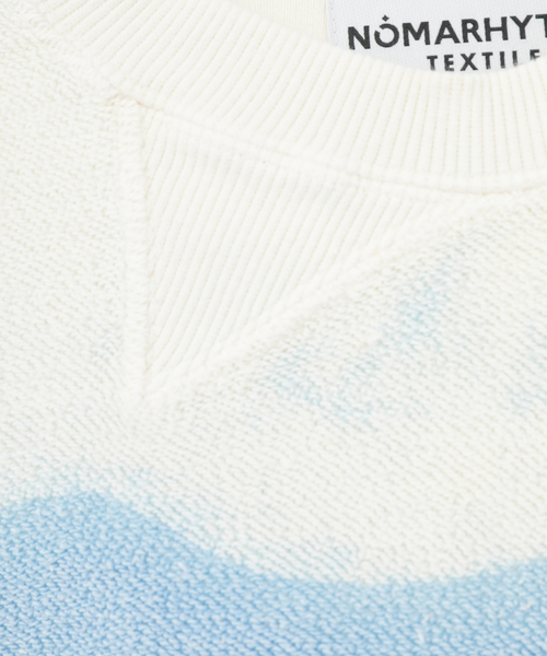 SOFFITTO(ソフィット)の「【NOMARHYTHM TEXTILE/ノーマリズムテキスタイル】HandDyed Reverse Twist Sweat(スウェット・レディース・サックスブルー・FREE)」の7枚目の写真