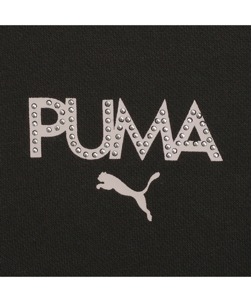 PUMA(プーマ)の「PUMA プーマ ウィメンズ ラインストーン ハーフジップ スウェット(スウェット・レディース・ラベンダー/ブラック/チョコ/アイボリー・MEDIUM/LARGE/X-SMALL/SMALL)」の7枚目の写真