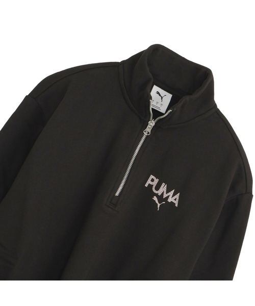 PUMA(プーマ)の「PUMA プーマ ウィメンズ ラインストーン ハーフジップ スウェット(スウェット・レディース・ラベンダー/ブラック/チョコ/アイボリー・MEDIUM/LARGE/X-SMALL/SMALL)」の8枚目の写真