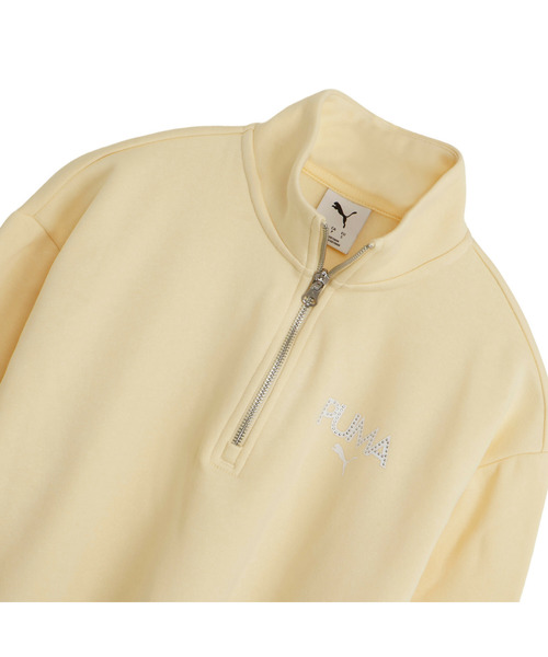 PUMA(プーマ)の「PUMA プーマ ウィメンズ ラインストーン ハーフジップ スウェット(スウェット・レディース・ラベンダー/ブラック/チョコ/アイボリー・MEDIUM/LARGE/X-SMALL/SMALL)」の15枚目の写真