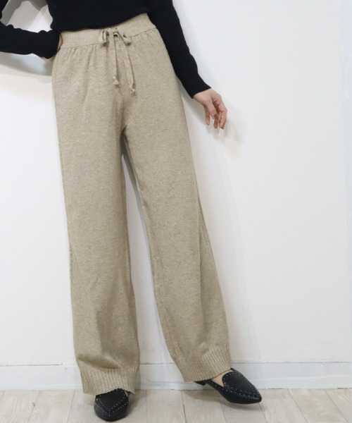 DISKEEN SURE(ディスキーンシュアー)の「脚長見え★サイドケーブル編み ニットワイドパンツ(その他パンツ・レディース・ブラウン/ベージュ/ブラック/チャコール/モカ・FREE)」の19枚目の写真