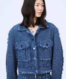 THINGS THAT MATTER | PUNCHING DENIM TWEEDY JACKET / パンチング デニム ツイーディ ジャケット(その他アウター)