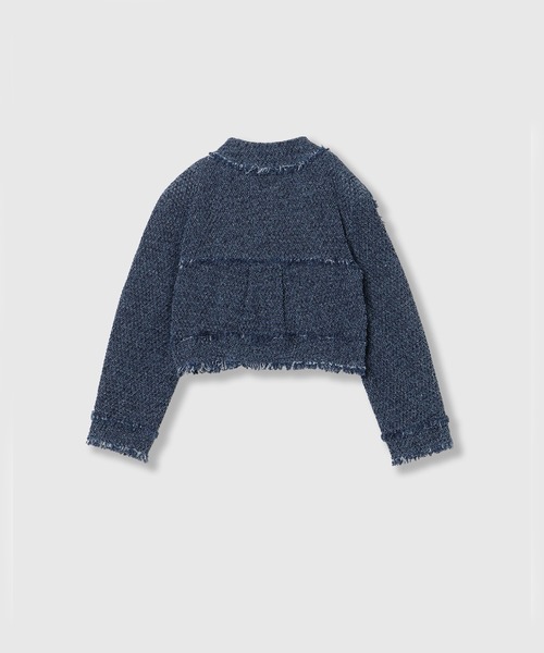 THINGS THAT MATTER(シングス ザット マター)の「PUNCHING DENIM TWEEDY JACKET / パンチング デニム ツイーディ ジャケット(その他アウター・レディース・ブルー/ブラック・FREE)」の15枚目の写真