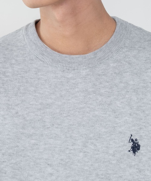 U.S. POLO ASSN.(ユーエスポロアッスン)の「∴WEGO/【26年秋冬新作】U.S.POLO ASSN.クルーネックPO(ニット/セーター・メンズ・杢グレー/アイボリー/ブラウン/ネイビー/ブラック・MEDIUM/LARGE/X-LARGE)」の11枚目の写真