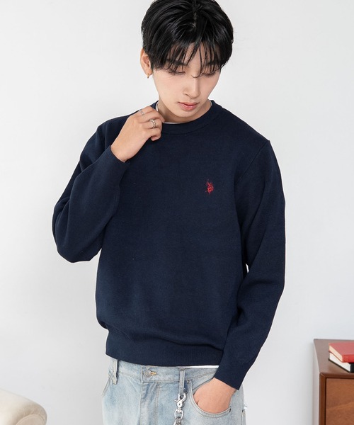 U.S. POLO ASSN.(ユーエスポロアッスン)の「∴WEGO/【26年秋冬新作】U.S.POLO ASSN.クルーネックPO(ニット/セーター・メンズ・杢グレー/アイボリー/ブラウン/ネイビー/ブラック・MEDIUM/LARGE/X-LARGE)」の15枚目の写真