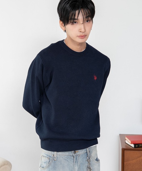 U.S. POLO ASSN.(ユーエスポロアッスン)の「∴WEGO/【26年秋冬新作】U.S.POLO ASSN.クルーネックPO(ニット/セーター・メンズ・杢グレー/アイボリー/ブラウン/ネイビー/ブラック・MEDIUM/LARGE/X-LARGE)」の17枚目の写真