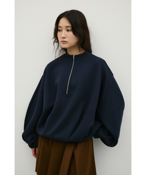 STYLEMIXER(スタイルミキサー)の「フロントジップダンボールスウェット(スウェット・レディース・ホワイト/グレー/ネイビー・FREE)」の3枚目の写真