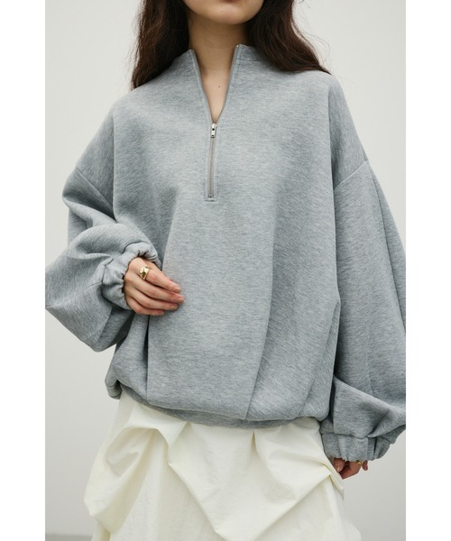 STYLEMIXER(スタイルミキサー)の「フロントジップダンボールスウェット(スウェット・レディース・ホワイト/グレー/ネイビー・FREE)」の1枚目の写真