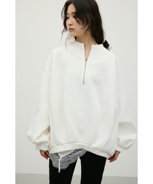 STYLEMIXER(スタイルミキサー)の「フロントジップダンボールスウェット(スウェット・レディース・ホワイト/グレー/ネイビー・FREE)」の18枚目の写真
