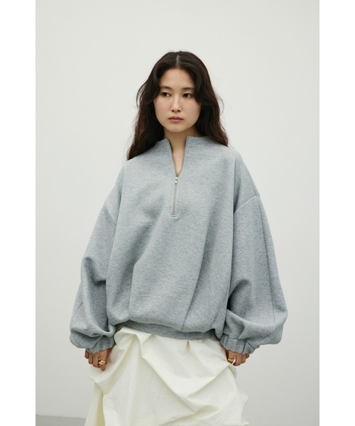 STYLEMIXER(スタイルミキサー)の「フロントジップダンボールスウェット(スウェット・レディース・ホワイト/グレー/ネイビー・FREE)」の7枚目の写真
