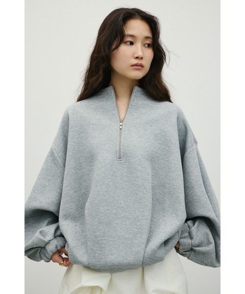 STYLEMIXER(スタイルミキサー)の「フロントジップダンボールスウェット(スウェット・レディース・ホワイト/グレー/ネイビー・FREE)」の9枚目の写真