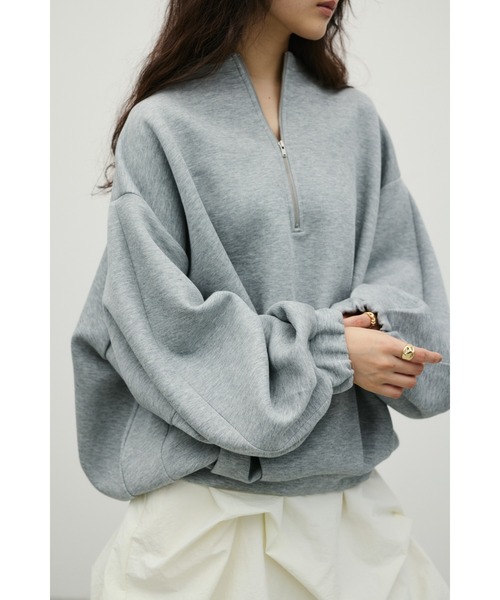 STYLEMIXER(スタイルミキサー)の「フロントジップダンボールスウェット(スウェット・レディース・ホワイト/グレー/ネイビー・FREE)」の10枚目の写真