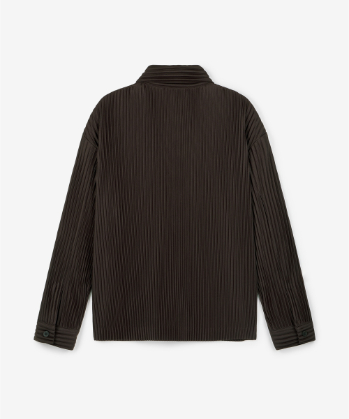 TNGT（ティーエヌジーティー）の「Yoyogi Pleats Overshirt (Brown) TNSH6F107W2（シャツ/ブラウス・レディース・その他・100/110/95/105）」の2枚目の写真