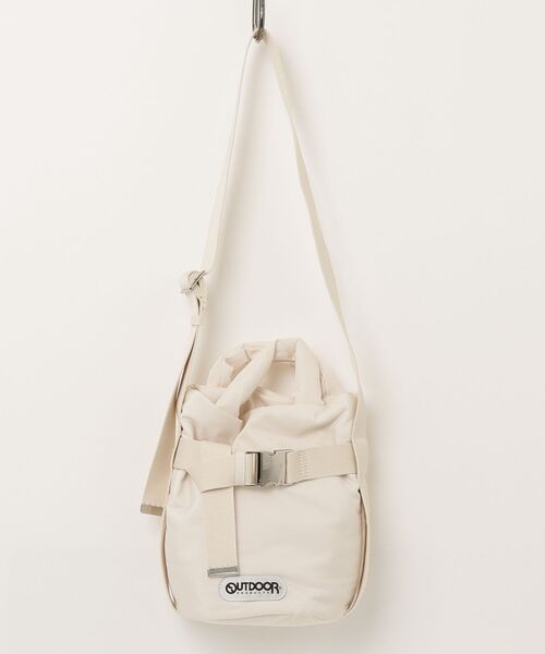 OUTDOOR PRODUCTS(アウトドアプロダクツ)の「【OUTDOOR PRODUCTS / アウトドアプロダクツ】2way Belt Tote Bag / ナイロン ベルト ミニトートバッグ(トートバッグ・レディース・ブラック/シルバー/アイボリー・FREE)」の1枚目の写真
