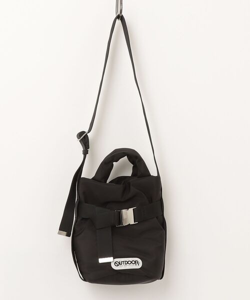 OUTDOOR PRODUCTS(アウトドアプロダクツ)の「【OUTDOOR PRODUCTS / アウトドアプロダクツ】2way Belt Tote Bag / ナイロン ベルト ミニトートバッグ(トートバッグ・レディース・ブラック/シルバー/アイボリー・FREE)」の2枚目の写真