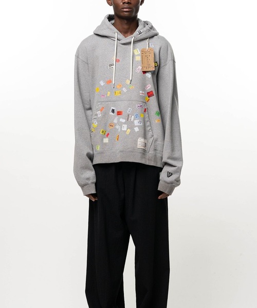 MIHARAYASUHIRO(ミハラヤスヒロ)の「【Maison MIHARAYASUHIRO / メゾンミハラヤスヒロ】PRICE STICKER SWEAT HOODIE(パーカー・メンズ・グレー・46)」の4枚目の写真