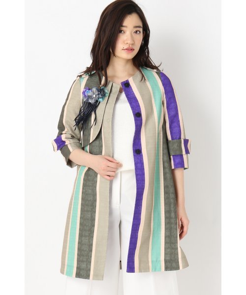 FIGARO Paris(フィガロパリ)の「SHIRTA PORTE ストライプ コート◆(その他アウター・レディース・その他8・38)」の1枚目の写真