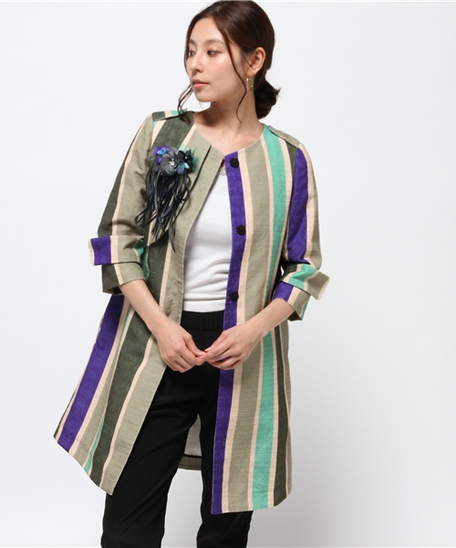 FIGARO Paris(フィガロパリ)の「SHIRTA PORTE ストライプ コート◆(その他アウター・レディース・その他8・38)」の8枚目の写真