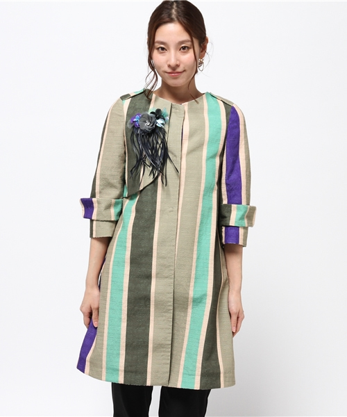 FIGARO Paris(フィガロパリ)の「SHIRTA PORTE ストライプ コート◆(その他アウター・レディース・その他8・38)」の2枚目の写真