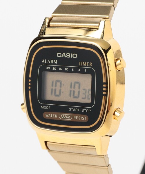CASIO(カシオ)の「CASIO / デジタルゴールド ミニ(デジタル腕時計・レディース・イエロー/イエロー系その他/ロイヤルブルー・ONE SIZE)」の5枚目の写真