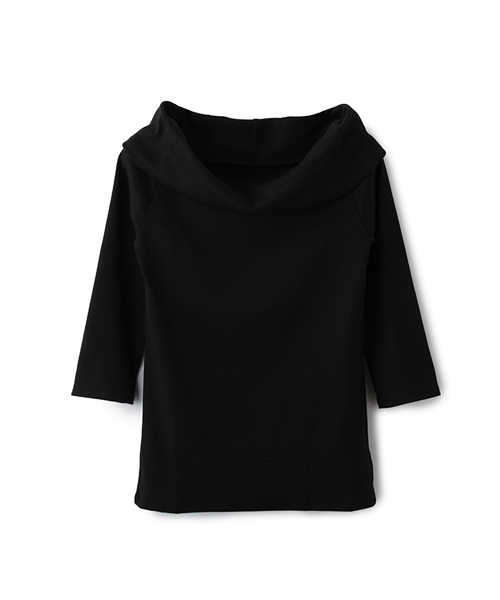 ESTNATION（エストネーション）の「ESTNATION オフショルダーカットソー（Tシャツ/カットソー・レディース・オフホワイト/グレー/ブラック/ネイビー・38）」の2枚目の写真