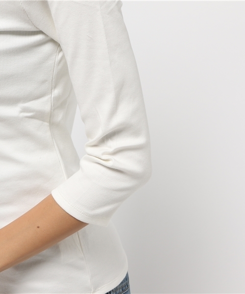 ESTNATION（エストネーション）の「ESTNATION オフショルダーカットソー（Tシャツ/カットソー・レディース・オフホワイト/グレー/ブラック/ネイビー・38）」の8枚目の写真