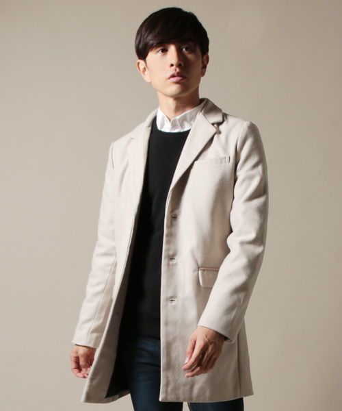 THE CASUAL（カジュアル）の「ウールチェスターコート（チェスターコート・メンズ・ワイン/ブラック/オリーブ/キャメル/チャコール/ネイビー/ブルー系その他/チェック/グレー/ベージュ・L/XL/S/M）」の5枚目の写真