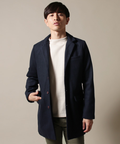 THE CASUAL（カジュアル）の「ウールチェスターコート（チェスターコート・メンズ・ワイン/ブラック/オリーブ/キャメル/チャコール/ネイビー/ブルー系その他/チェック/グレー/ベージュ・L/XL/S/M）」の7枚目の写真