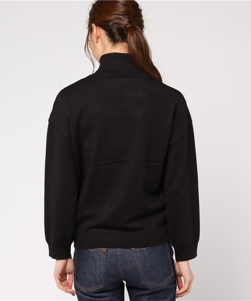 REAL CUBE（リアルキューブ）の「冬素材なのに洗える！ウォッシャブルウールタートルネックニット（ニット/セーター・レディース・ワイン/ブラック/ベージュ/オフホワイト/グレー・40/42/36/38）」の8枚目の写真