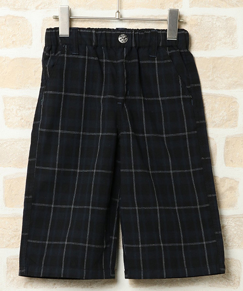 ikka（イッカ）の「【キッズ】チェックハーフパンツ（110～160cm）（その他パンツ・キッズ・ネイビー/ダークグリーン/グレー・150cm/160cm/120cm/130cm/110cm/140cm）」の2枚目の写真