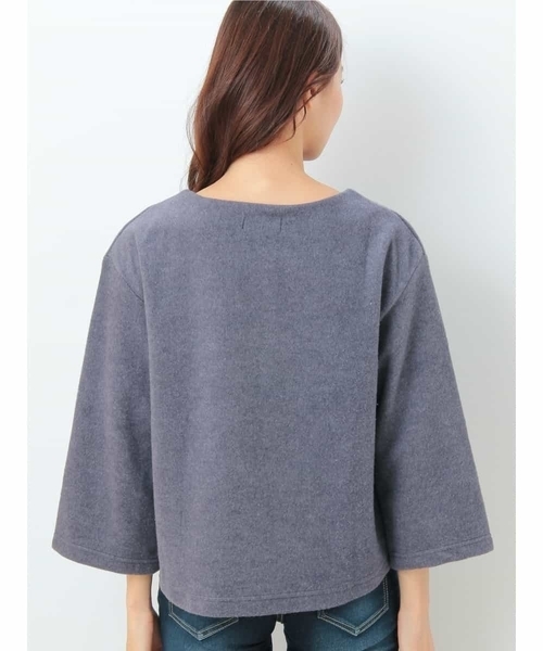 OFUON le MK（オフオンルエムケー）の「ワイドスリーブ起毛カットソー（Tシャツ/カットソー・レディース・ブルー/グレー・38/40）」の7枚目の写真