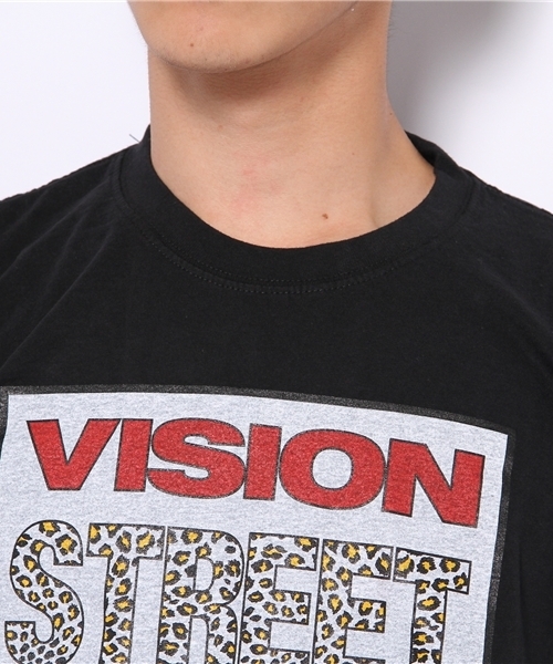 VISION STREET WEAR（ヴィジョンストリートウェア）の「∴VISION LEOPARD LOGO TEE（Tシャツ/カットソー・メンズ・ホワイト/ブラック/ライトイエロー・MEDIUM/LARGE）」の6枚目の写真