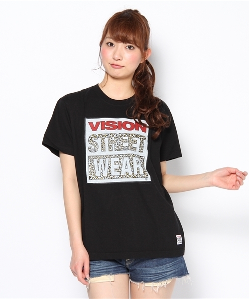VISION STREET WEAR（ヴィジョンストリートウェア）の「∴VISION LEOPARD LOGO TEE（Tシャツ/カットソー・メンズ・ホワイト/ブラック/ライトイエロー・MEDIUM/LARGE）」の11枚目の写真