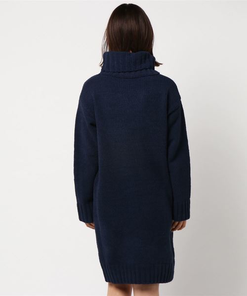 RAY CASSIN（レイカズン）の「モコモコ モールオフタートルワンピース（ワンピース・レディース・ネイビー/グレイッシュベージュ/キナリ・FREE）」の5枚目の写真