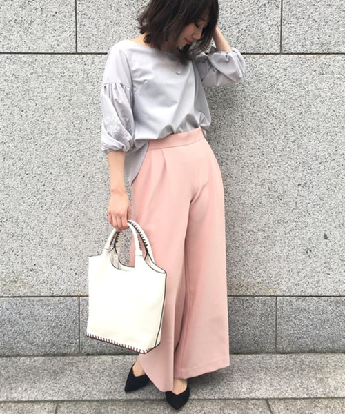 Casselini(キャセリーニ)の「【Le Vernis(ルベルニ)】かがりトートバッグ(トートバッグ・レディース・ホワイト/ネイビー・フリ-)」の7枚目の写真