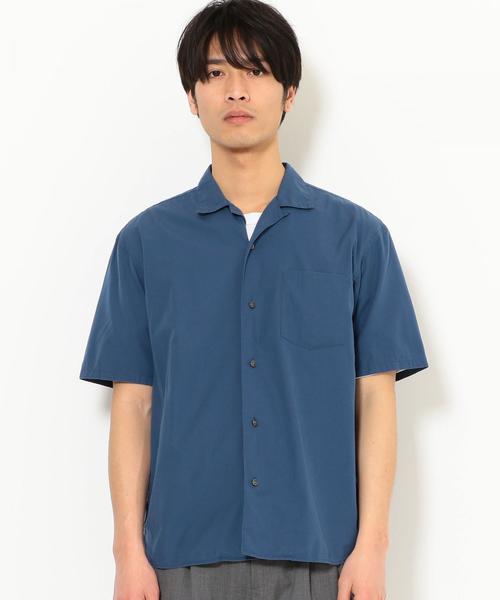 green label relaxing（グリーンレーベルリラクシング）の「CM コットンシルクポプリン オープンカラー 半袖シャツ ◆（シャツ/ブラウス・メンズ・イエロー/ネイビー/ピンク/ライトブルー・L/M/S）」の6枚目の写真