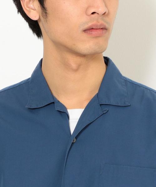 green label relaxing（グリーンレーベルリラクシング）の「CM コットンシルクポプリン オープンカラー 半袖シャツ ◆（シャツ/ブラウス・メンズ・イエロー/ネイビー/ピンク/ライトブルー・L/M/S）」の9枚目の写真