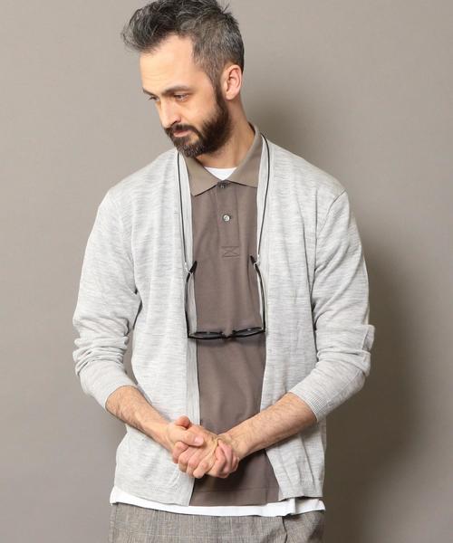 BEAUTY&YOUTH UNITED ARROWS（ビューティーアンドユースユナイテッドアローズ）の「BY ウォッシャブル ノーボタン カーディガン ◆（カーディガン/ボレロ・メンズ・ケリー/ベージュ/ネイビー/ライトグレー・SMALL/LARGE/MEDIUM/X-LARGE）」の9枚目の写真