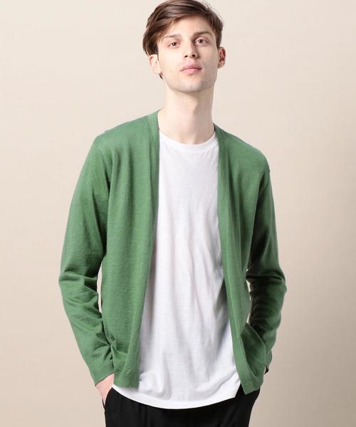 BEAUTY&YOUTH UNITED ARROWS（ビューティーアンドユースユナイテッドアローズ）の「BY ウォッシャブル ノーボタン カーディガン ◆（カーディガン/ボレロ・メンズ・ケリー/ベージュ/ネイビー/ライトグレー・SMALL/LARGE/MEDIUM/X-LARGE）」の22枚目の写真