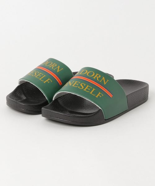 WEGO（ウィゴー）の「WEGO/ロゴフラットサンダル（サンダル・レディース・ブラック/ホワイト/グリーン・LARGE/MEDIUM）」の13枚目の写真