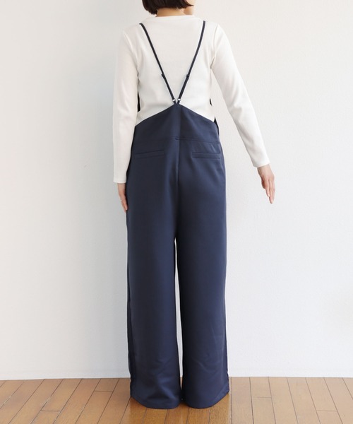 3サイズ展開】きれいめツイルワイドキャミサロペット